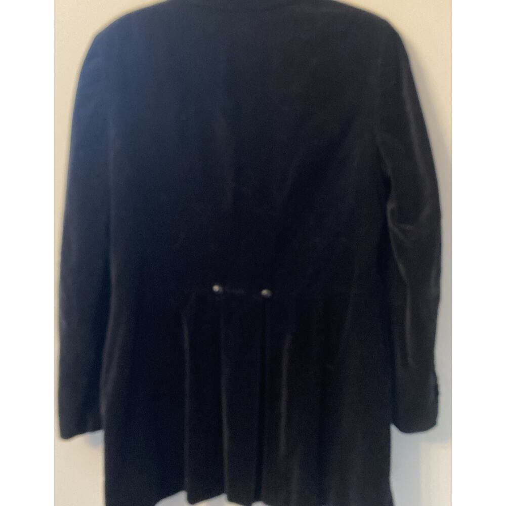Vintage Lauren Ralph Lauren Women's Black Velvet Blazer Jacket Sz 14 Academia - Picture 5 of 7